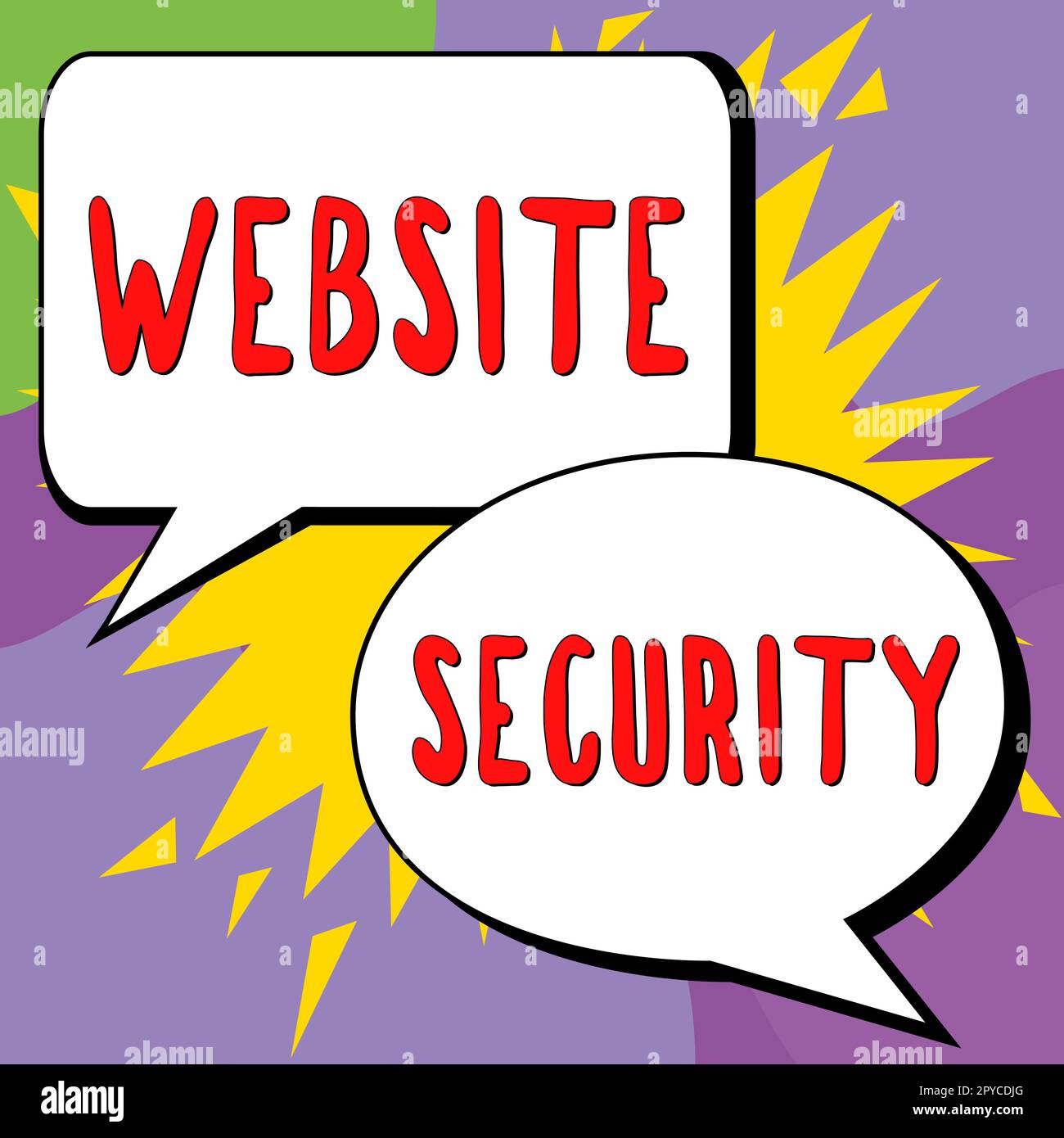Schild mit Anzeige der Website-Sicherheit. Konzept, das eine wichtige Komponente zum Schutz und zur Sicherung von Websites darstellt Stockfoto