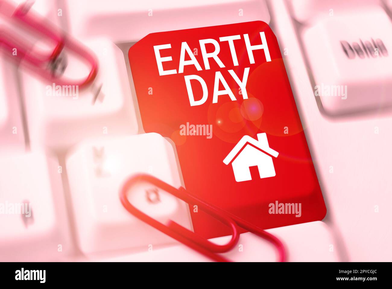 Handgeschriebenes Schild Earth Day. Business Showcase Weltöffentliches Fest zur Erhaltung der Umwelt Stockfoto