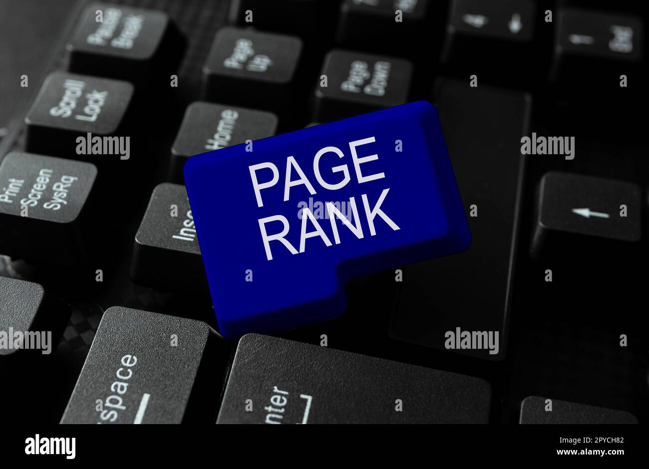 Konzeptionelle Anzeige Seitenrang. Geschäftsansatz ein Wert, der einer Webseite als Maß für ihre Beliebtheit zugewiesen wird Stockfoto