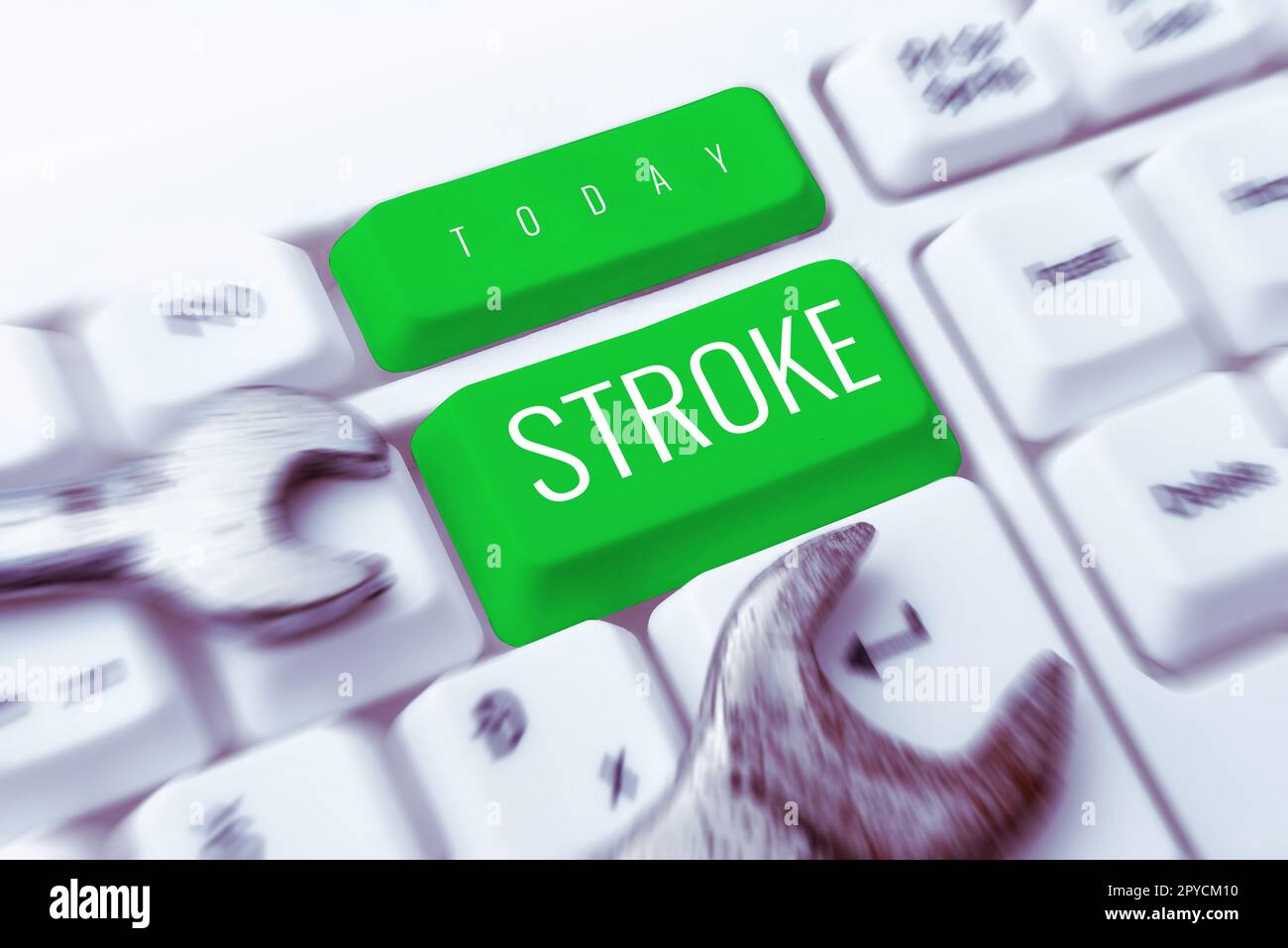 Konzeptionelle Bildunterschrift „Stroke“ (Kontur). Das Geschäft zeigt, dass jemand getroffen oder getroffen wurde oder etwas, das einen Blitz hinterlassen hat Stockfoto