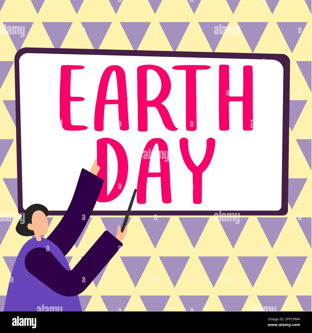 Ich schreibe den Text Earth Day. Business Showcase Weltöffentliches Fest zur Erhaltung der Umwelt Stockfoto