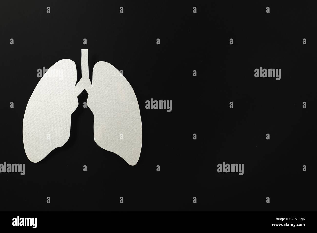Symbol zum Schneiden von Lungenpapier Stockfoto