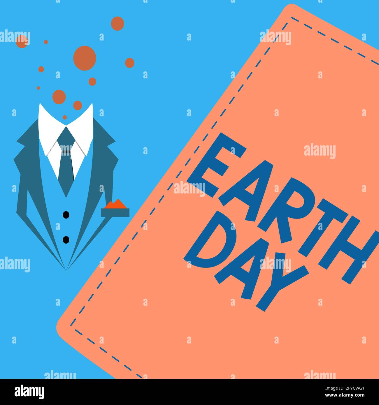 Begrifflicher Titel Earth Day. Worldwide Celebration of ecology environment preservation Stockfoto