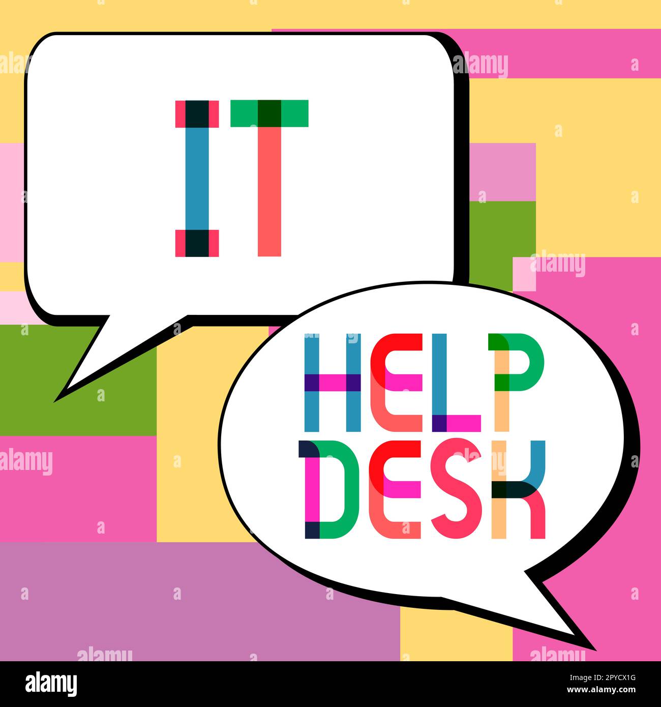 Handschriftlicher Text IT-Helpdesk. Business Showcase Online-Support-Unterstützung für Menschen mit Technologie Stockfoto