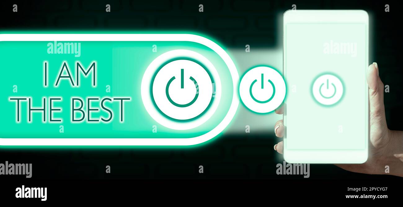 Handschriftlicher Text Ich bin der Beste. Geschäftsübersicht dankbar, dass du die Philosophie eines weiteren Tages lebst Stockfoto