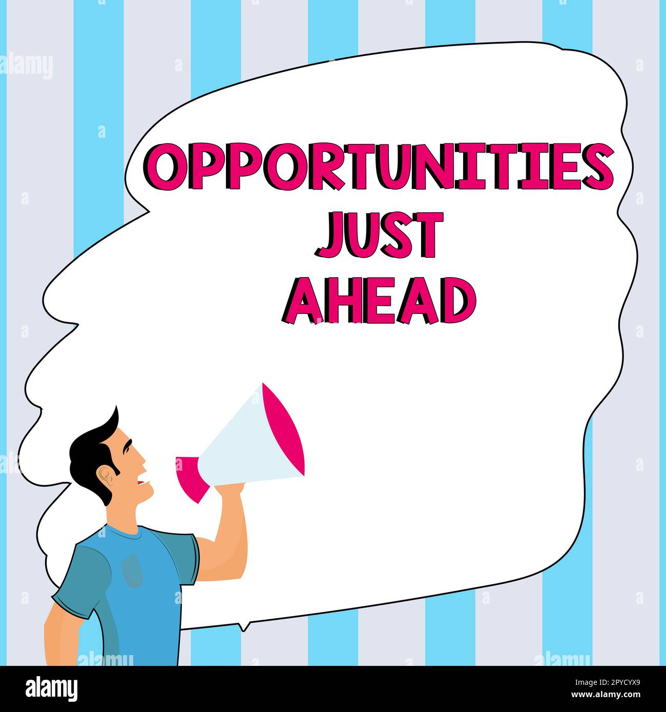 Text mit Inspirationsmöglichkeiten direkt vor uns. Ein paar Umstände, die es ermöglichen, etwas in kurzer Zeit zu tun Stockfoto