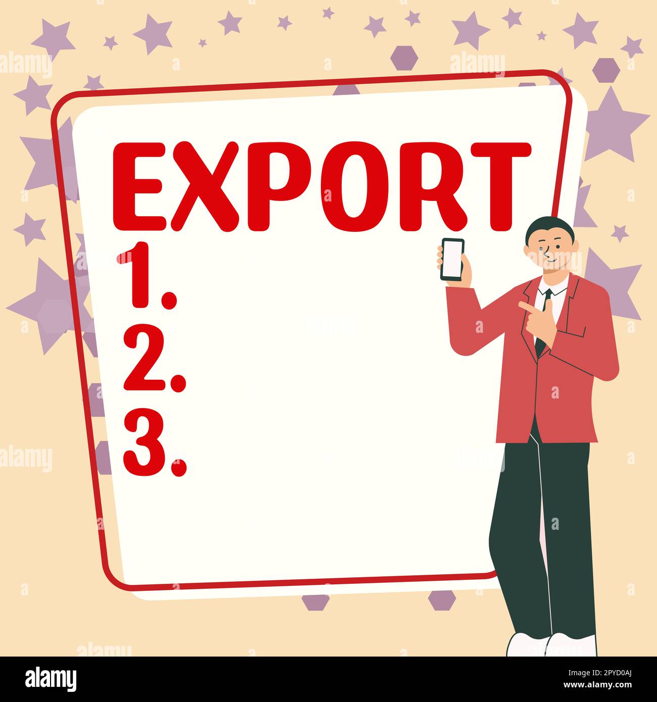 Export der konzeptionellen Anzeige. Business Showcase sendet Waren oder Dienstleistungen zum Verkauf in ein anderes Land Massenproduktion Stockfoto