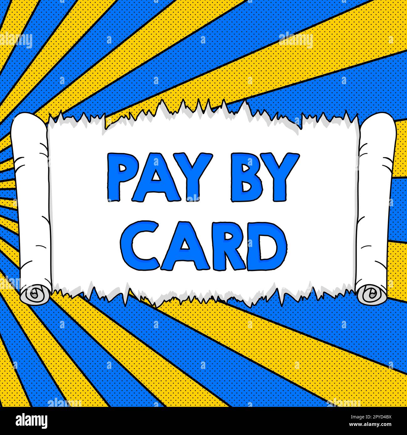 Inspiration mit Schild „Pay by Card“. Business Showcase Zahlungen auf Kredit Debit Electronic Virtual Money Shopping Stockfoto