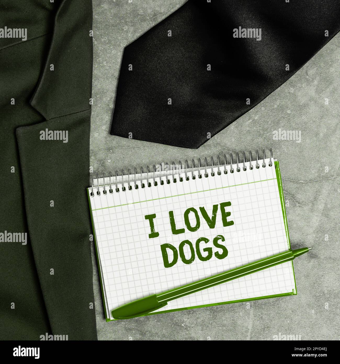 Konzeptionelle Beschriftung I Love Dogs. Das Wort heißt, ich habe gute Gefühle gegenüber Eckzähnen, um Haustiere zu mögen Stockfoto