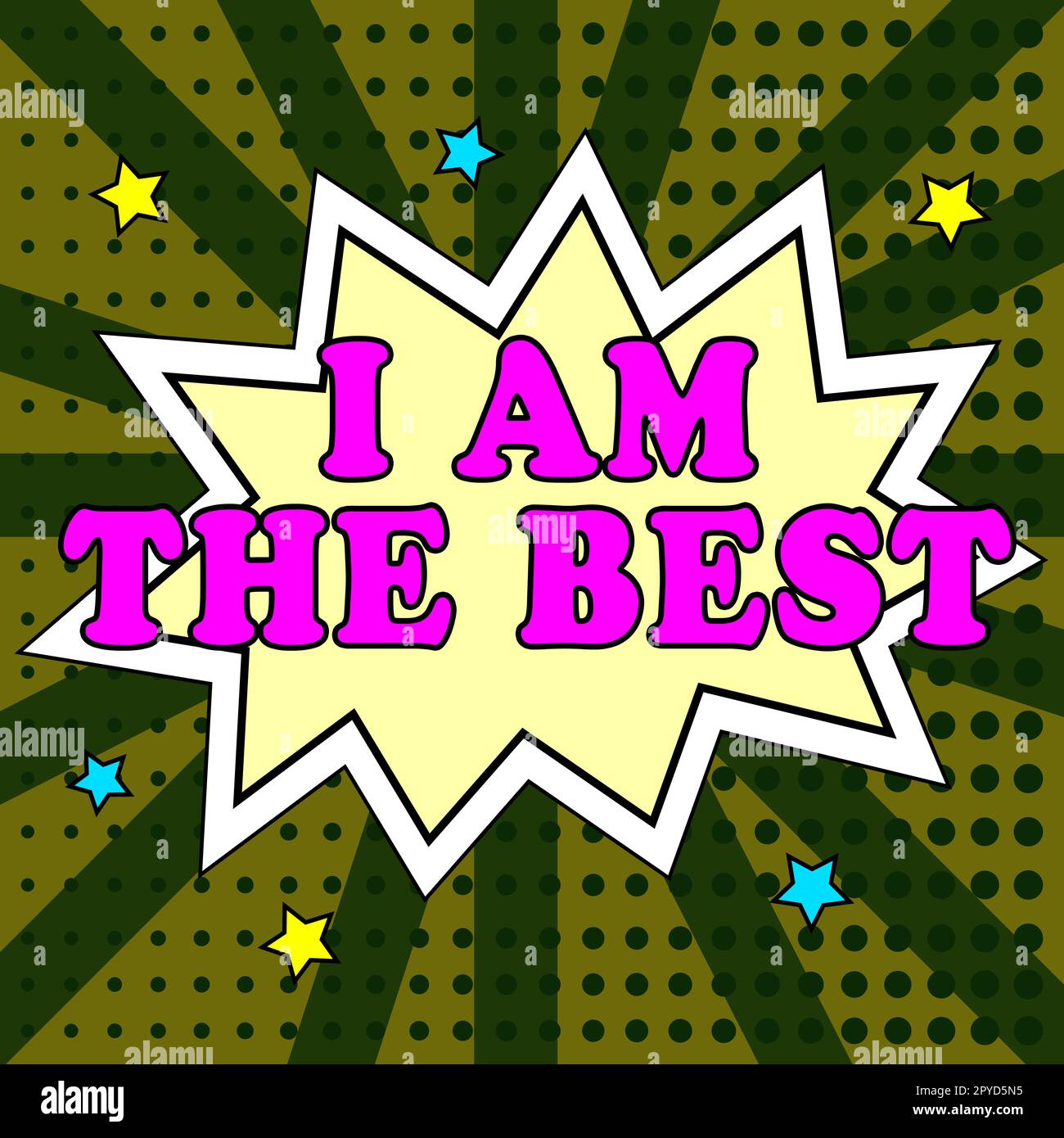 Konzeptionelle Darstellung Ich bin der Beste. Geschäftsansatz, der dankbar ist, dass er die Philosophie eines weiteren Tages lebt Stockfoto