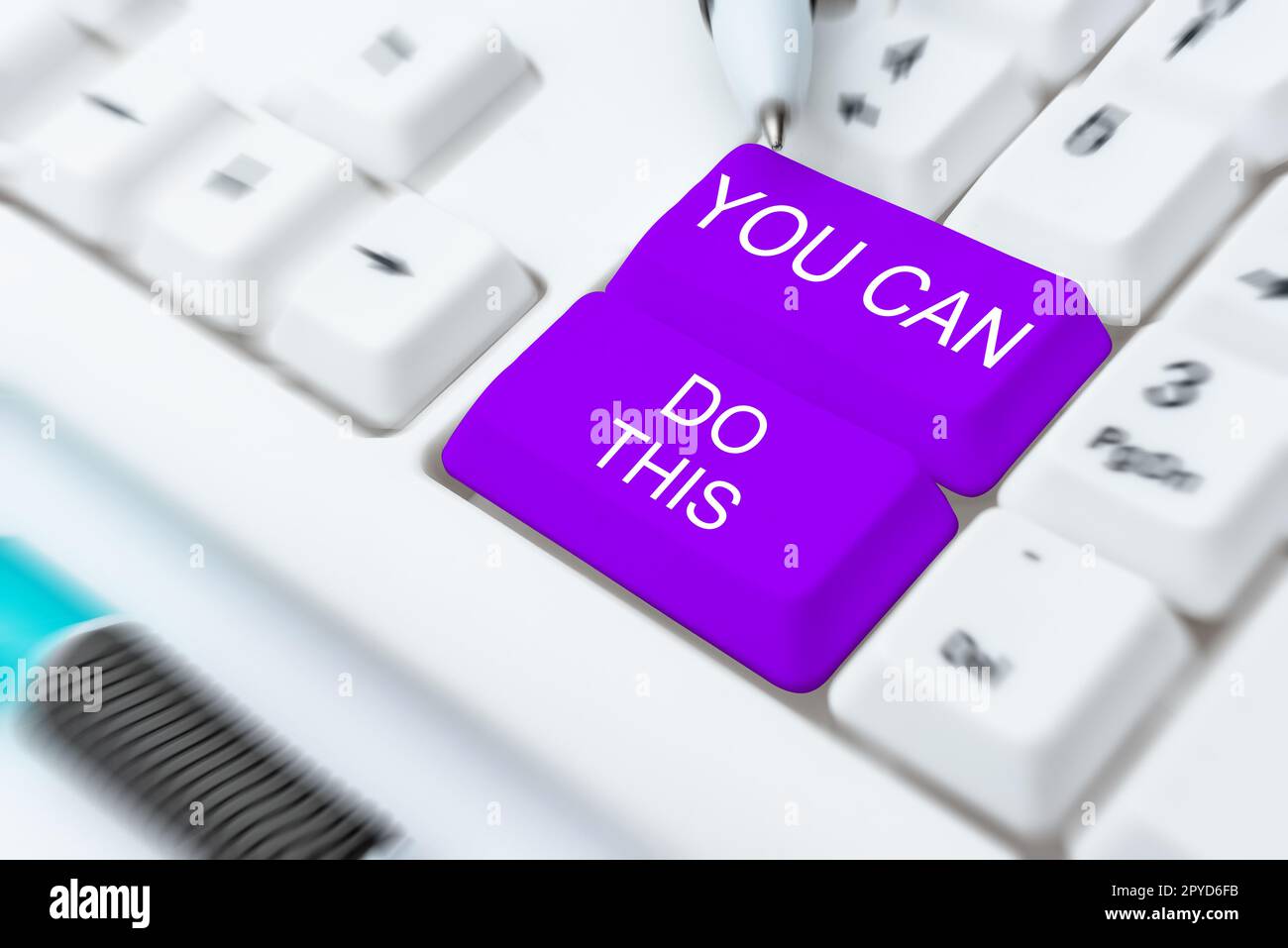Konzeptionelle Darstellung Sie können dies tun. Konzept bedeutet Eifer und Bereitschaft, Herausforderungen im Leben zu meistern Stockfoto