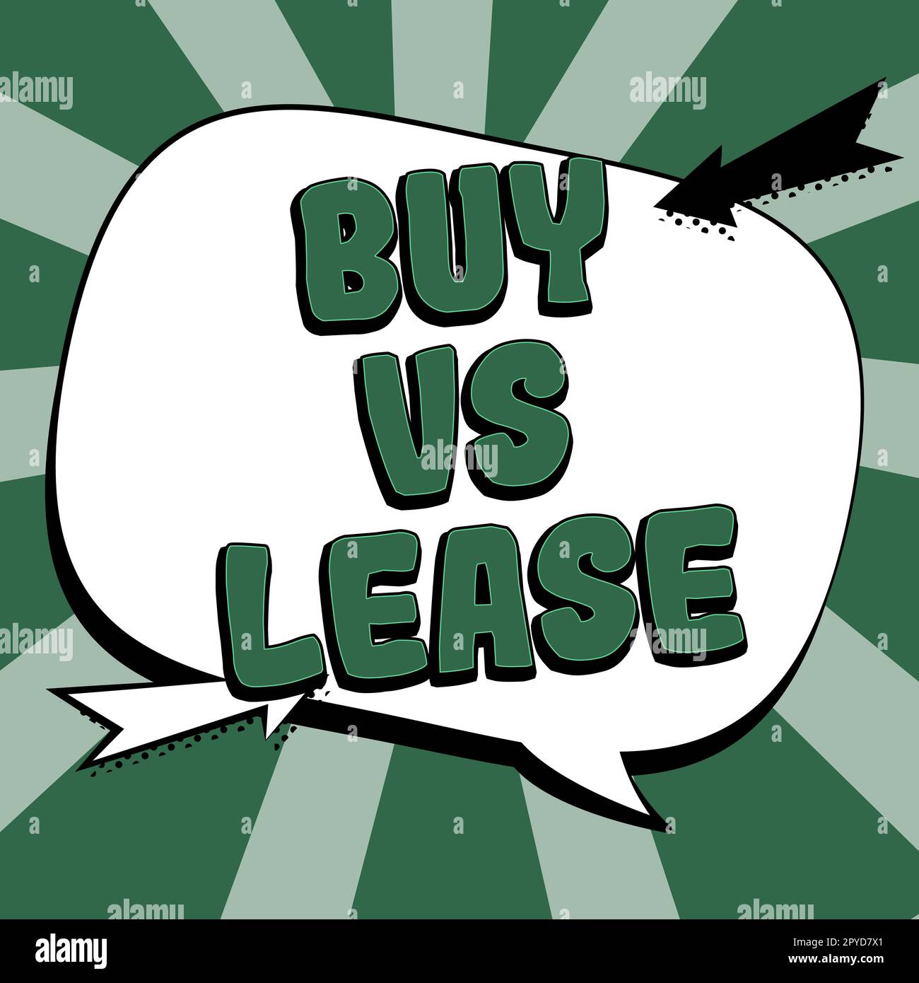 Handschriftlicher Text Kaufen vs. Leasing. Internet Concept besitzt etwas, anstatt es auszuleihen, hat Nachteile Stockfoto