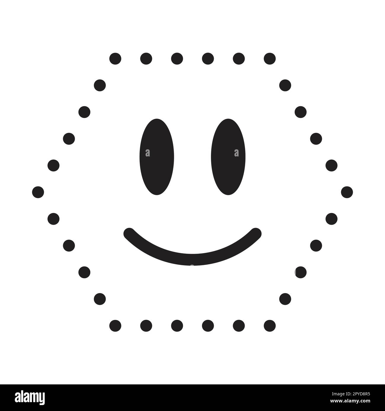 Gepunktete Sechskantform zum Zeichnen von Linien für Vorschul- und Kindergartenkinder zum Zeichnen und Handschreiben Stockfoto