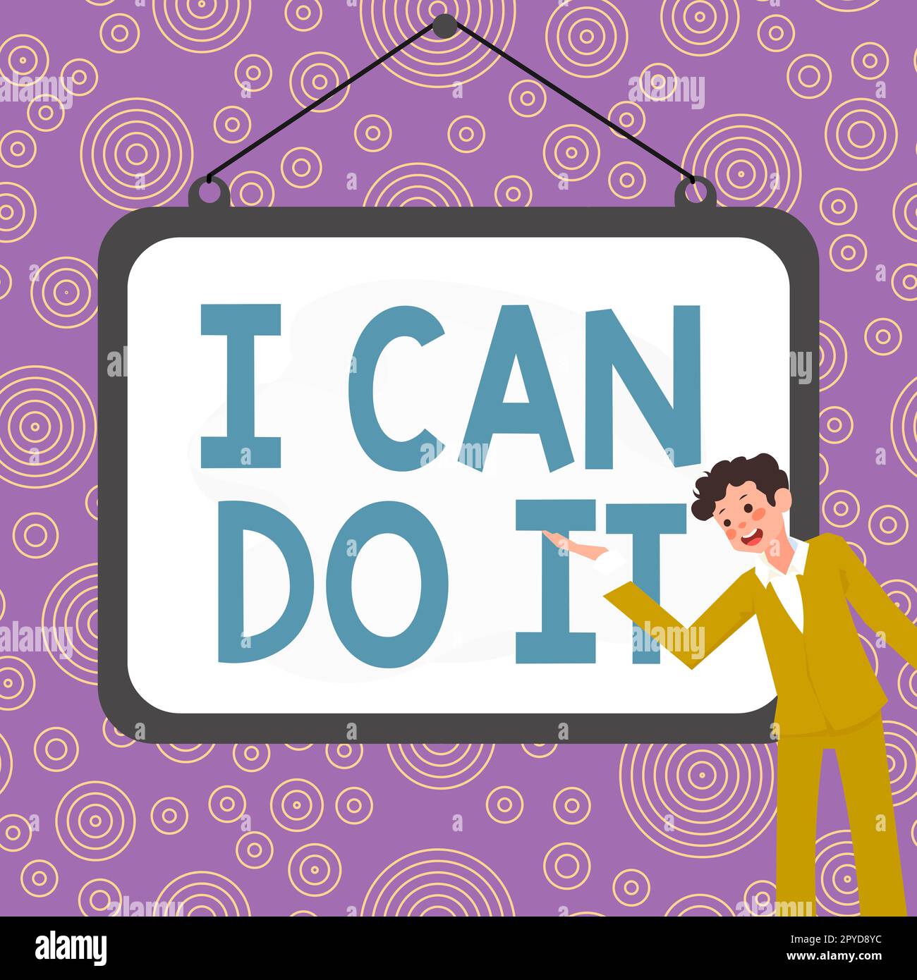 Schild mit der Aufschrift „I Can Do IT“. Geschäftsidee und Bereitschaft, Herausforderungen anzunehmen und anzunehmen, gute Einstellung Stockfoto