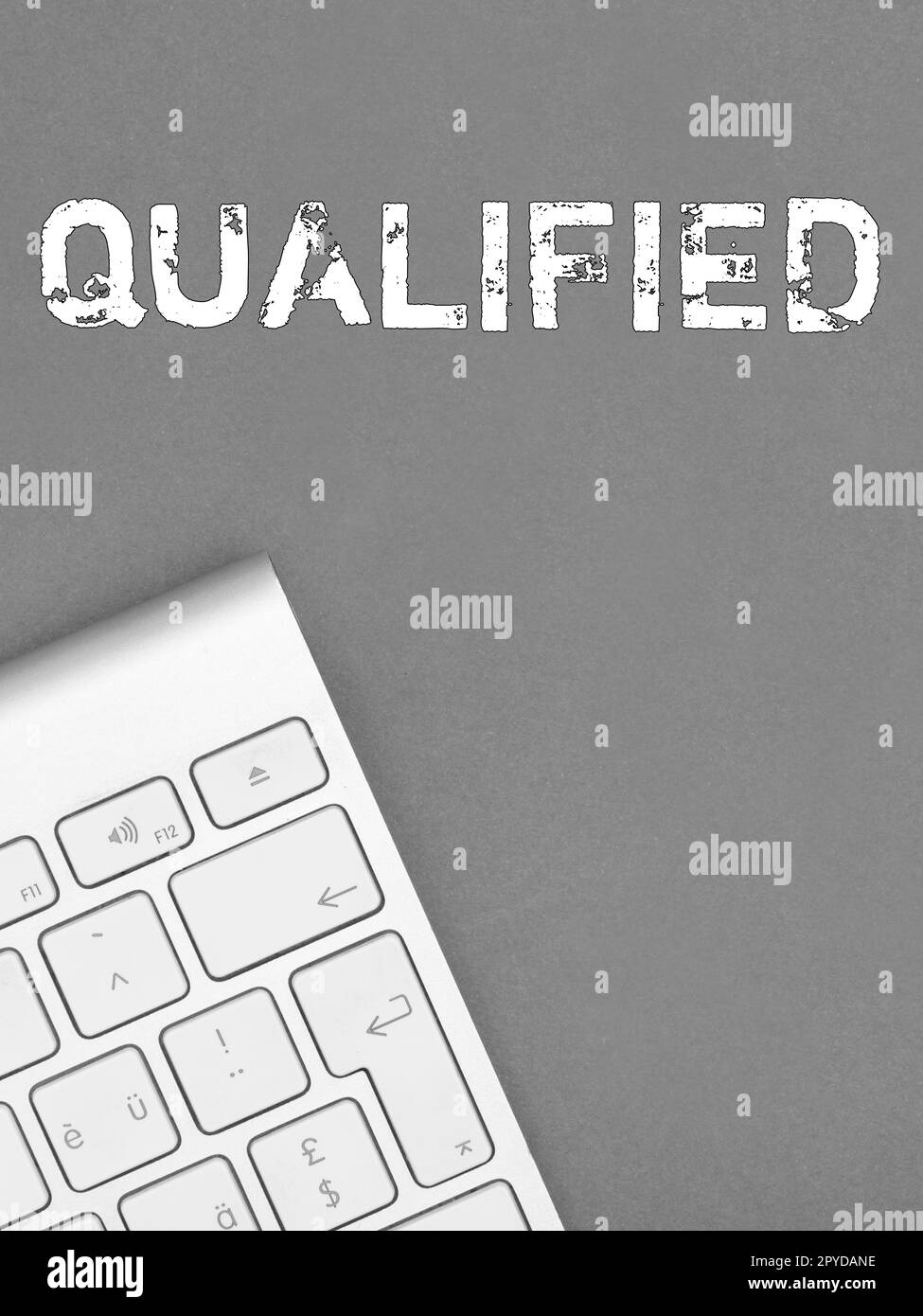 Inspiration mit qualifiziertem Schild. Geschäftsidee offiziell geschult, um eine bestimmte Aufgabe auszuführen zertifiziert Stockfoto