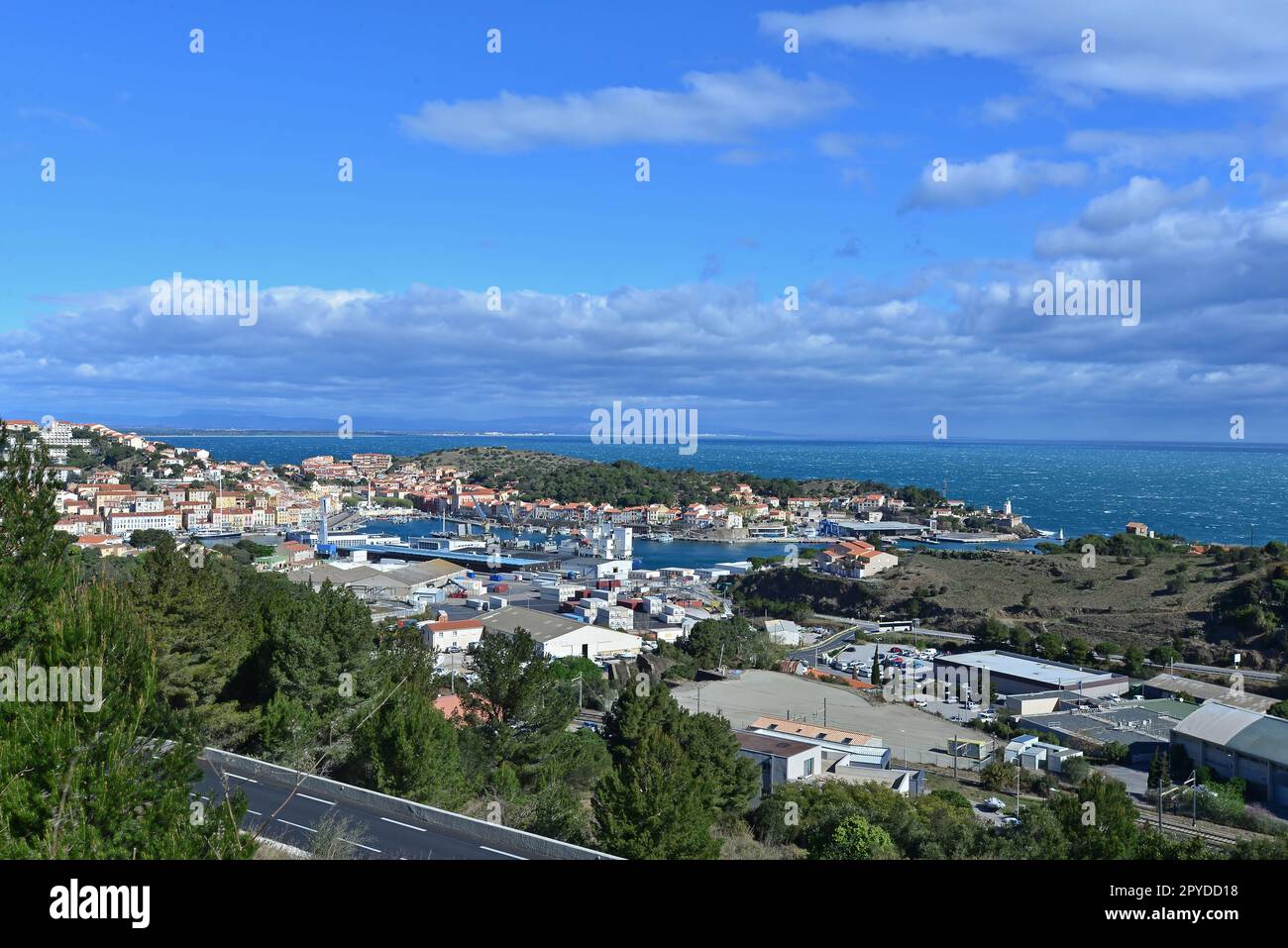 Der französische Hafen Port Vendres an der Mittelmeerküste in der Nähe von Spanien. Stockfoto