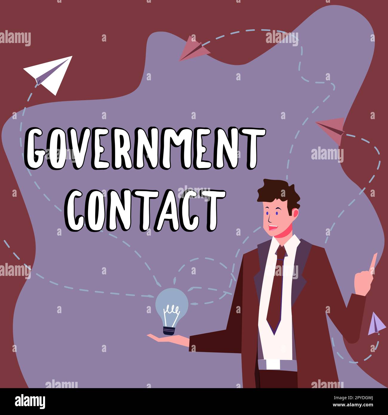 Inspiration mit dem Schild „Government Contact“. Internet-Konzept Schuldverschreibungen, die von einer Regierung zur Unterstützung der Ausgaben ausgegeben wurden Stockfoto