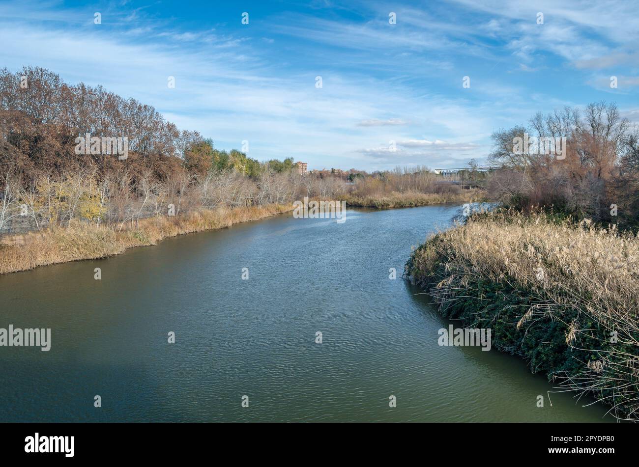 Blick auf den Tejo in Talavera de la Reina, Spanien Stockfoto