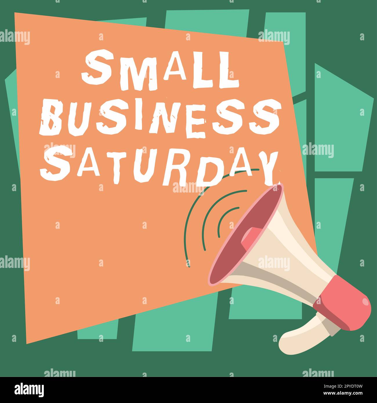 Schild mit der Aufschrift Small Business Saturday. Konzeptfoto amerikanischer Einkaufsurlaub am Samstag Stockfoto