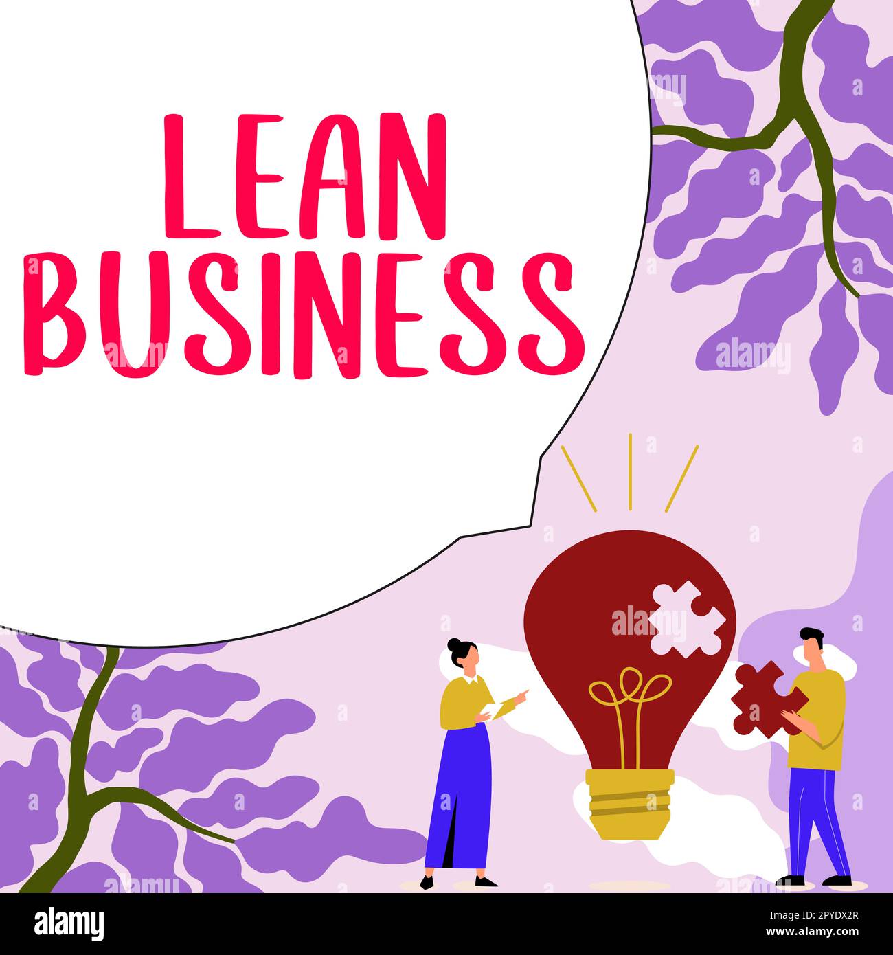 Konzeptionelle Darstellung Lean Business. Wort für Verbesserung der Abfallminimierung ohne Einbußen bei der Produktivität Stockfoto