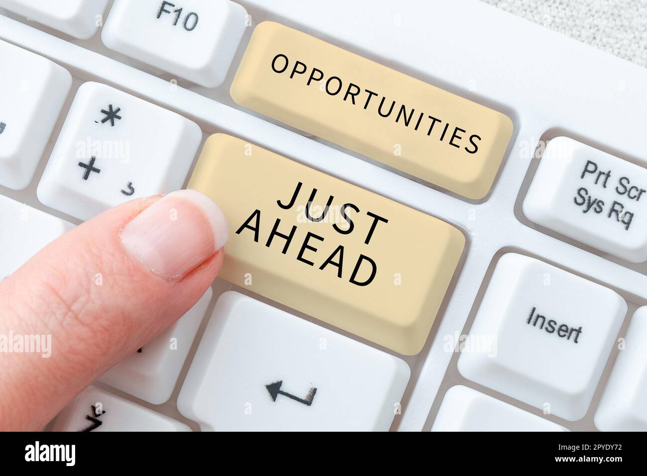 Textzeichen, das die Chancen direkt vor Ihnen anzeigt. Geschäftskonzepte – Zusammenstellung von Umständen, die es ermöglichen, etwas in kurzer Zeit zu tun Stockfoto