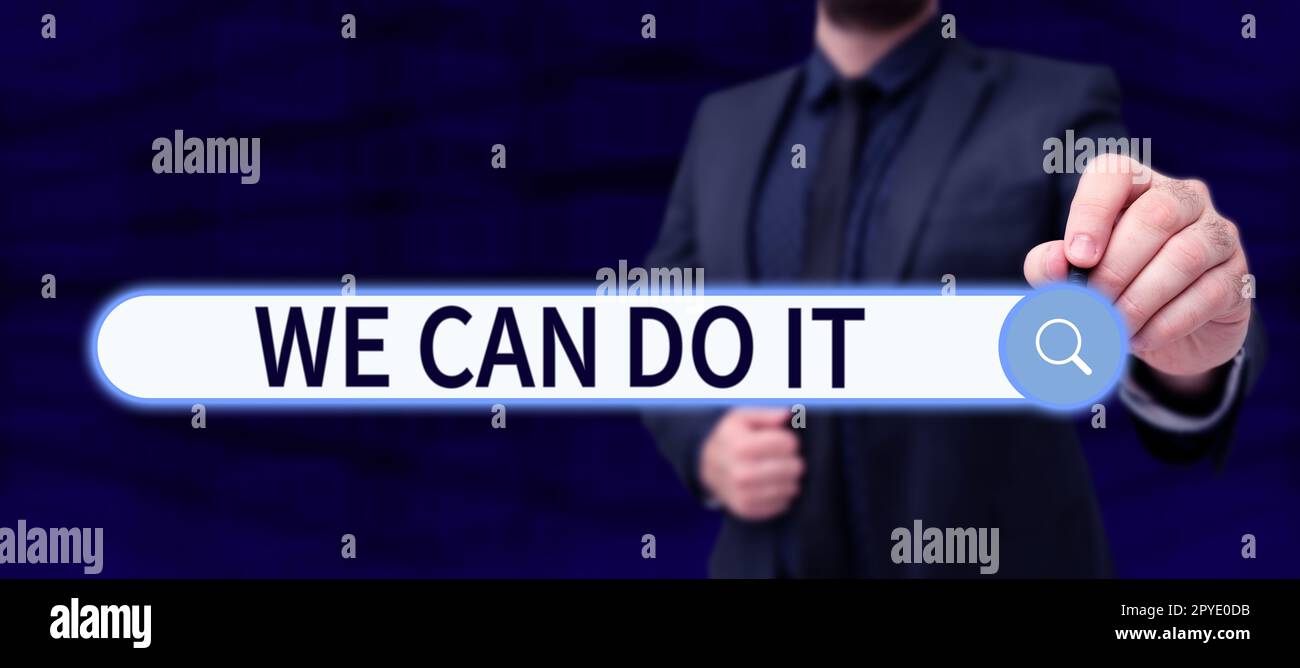 Handschrifttext We Can Do IT. Konzept bedeutet, dass Sie sich selbst als mächtige, fähige Person betrachten Stockfoto