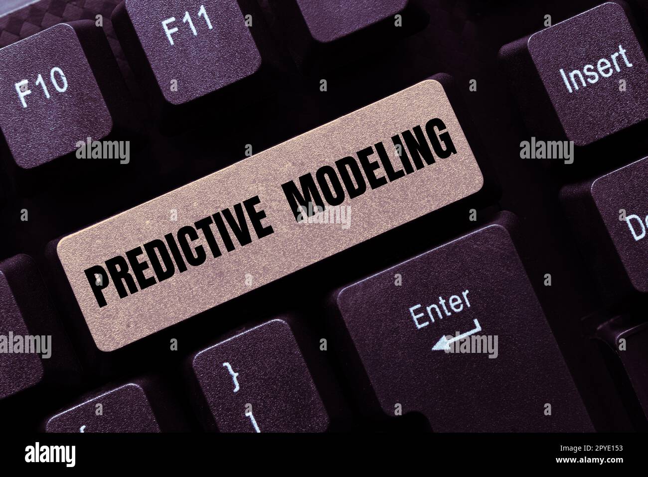 Textzeichen für Predictive Modeling. Strategie zur Verwaltung von Geschäftsideen basierend auf vorausschauenden Analysen Stockfoto