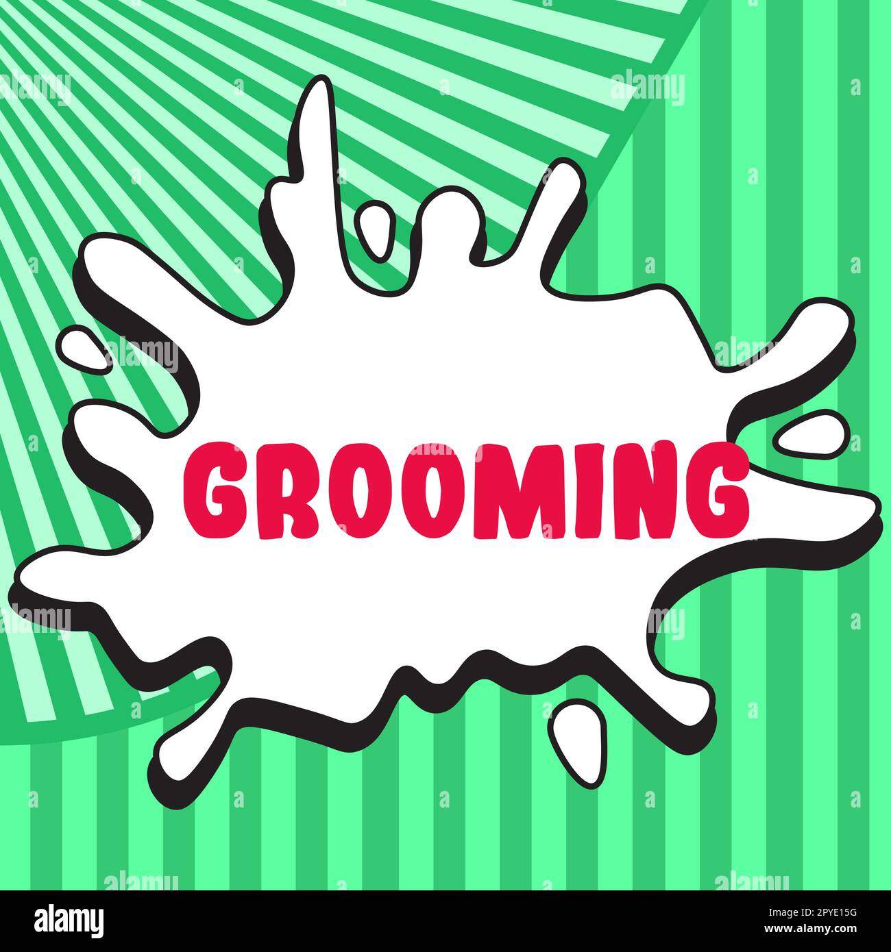 Konzeptionelle Bildunterschrift Grooming. Wort für Hygiene und Verbesserung des Aussehens der Haustiere Stockfoto