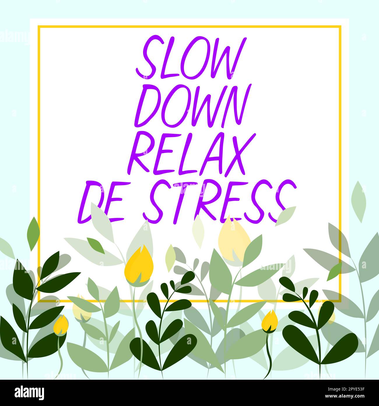 Konzeptionelle Beschriftung Slow Down Relax De Stress. Geschäftsansatz Pause Stresspegel reduzieren Ruhe bewahren Stockfoto