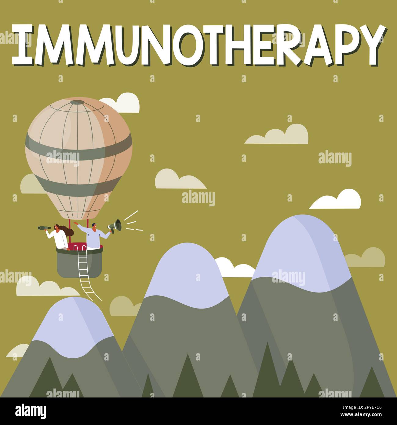 Schild Immuntherapie. Geschäftsidee Behandlung oder Vorbeugung von Krankheiten, die die Verbesserung des Immunsystems beinhaltet Stockfoto