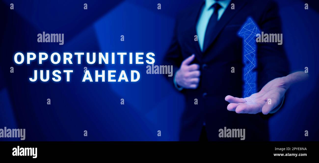 Die Möglichkeit, mit der Hand zu schreiben, liegt direkt vor uns. Geschäftskonzepte – Zusammenstellung von Umständen, die es ermöglichen, etwas in kurzer Zeit zu tun Stockfoto