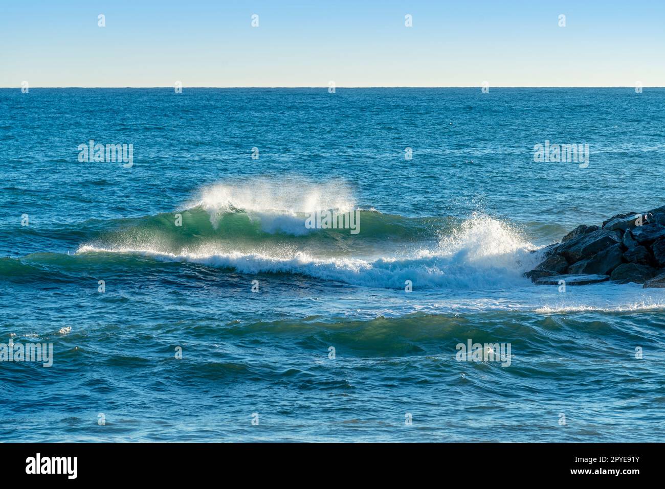 Meer und Welle Stockfoto