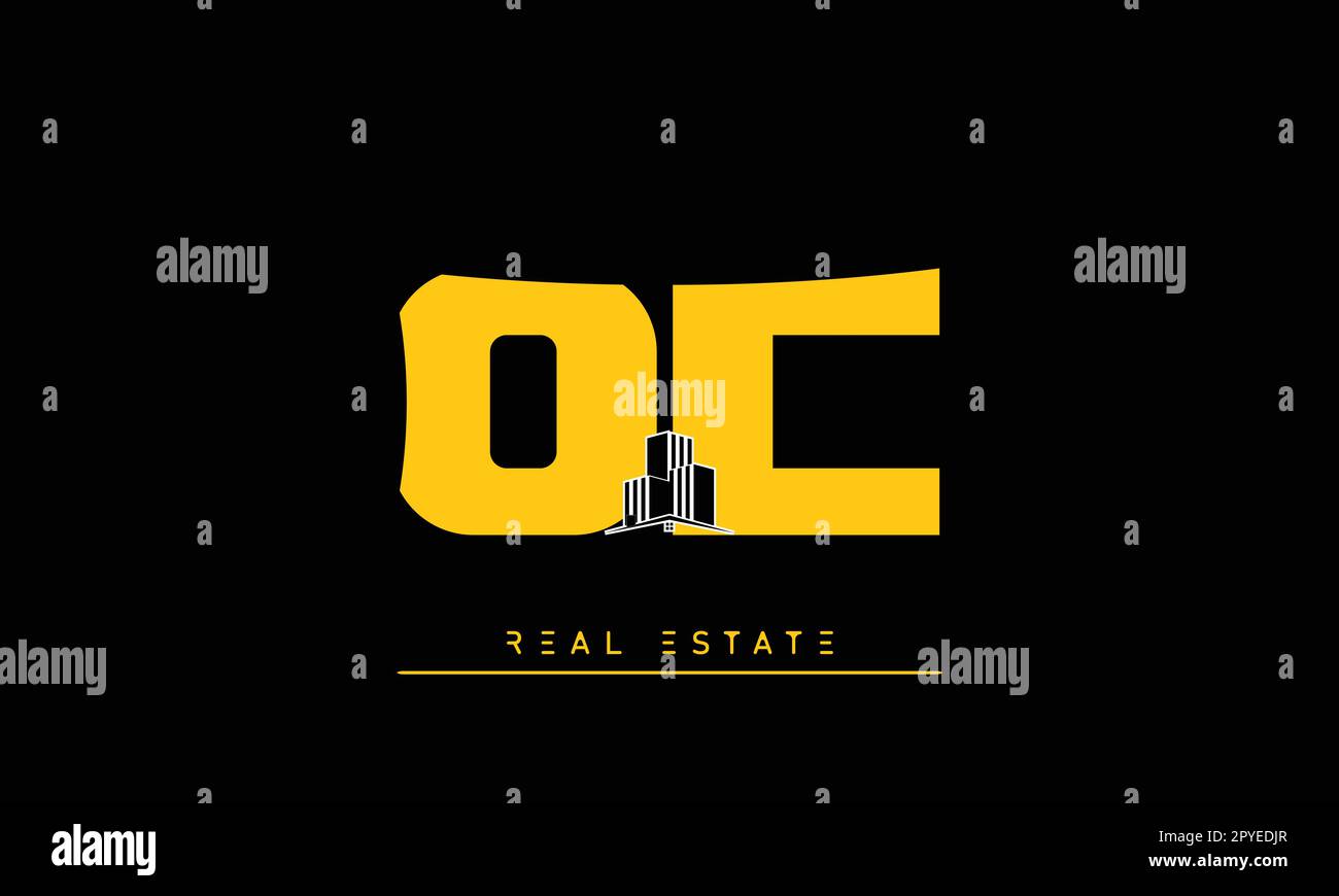 Real Estate Briefen Modern Creative Logo OC , CO Stock Vektor