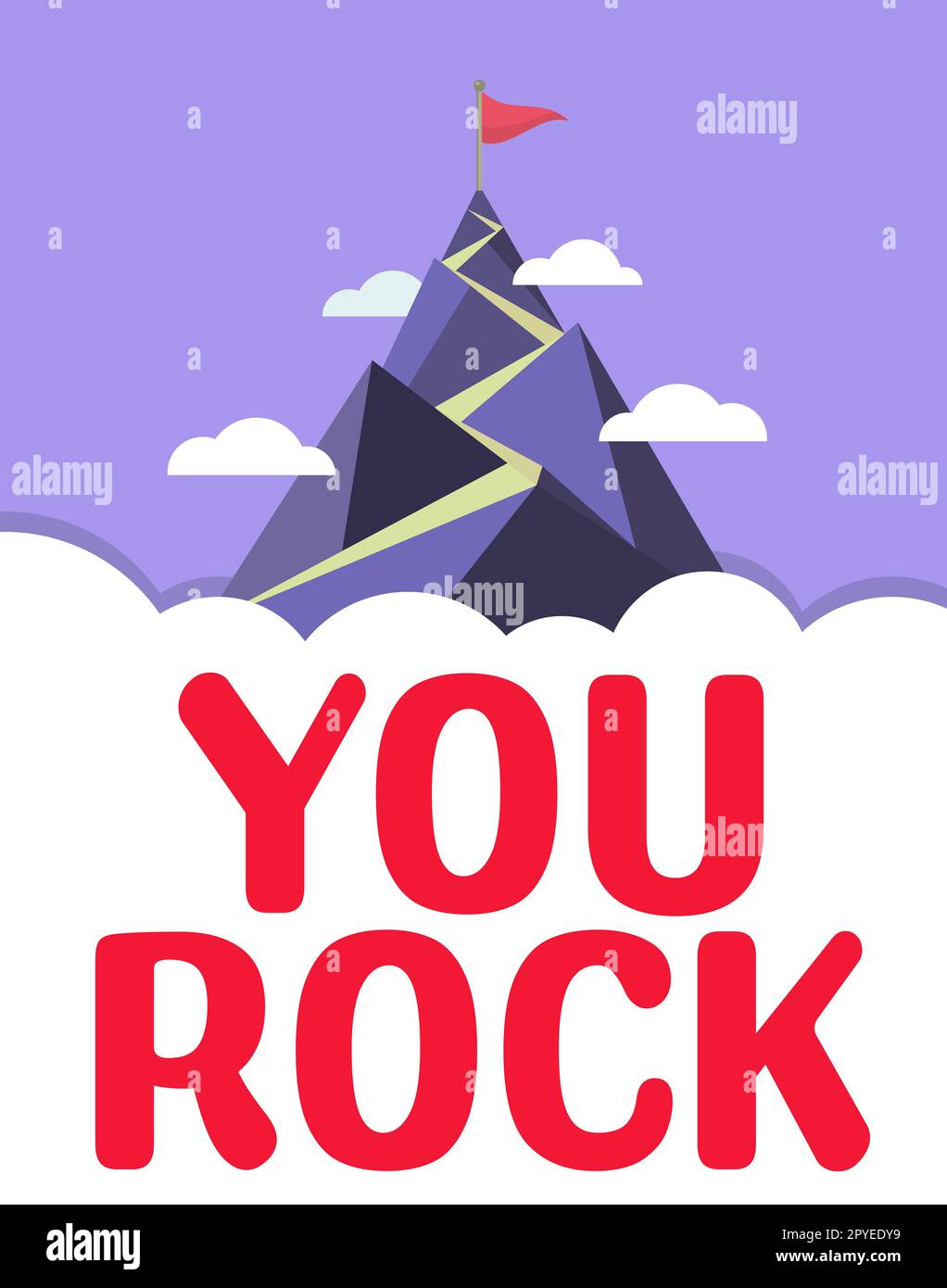 Textzeichen mit „You Rock“. Ein Wort für einen Slang-Satz von Lob oder Ermutigung, der Sie vermittelt, ist fantastisch Stockfoto