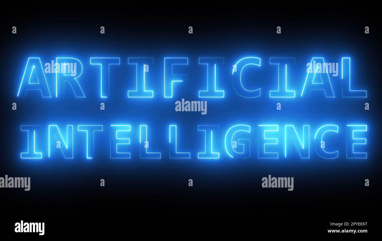 Text für künstliche Intelligenz Stockfoto
