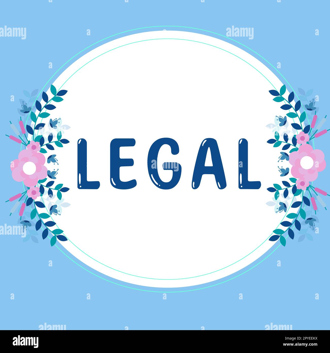 Konzeptionelle Überschrift Legal. Wort, das in Übereinstimmung mit dem Gesetz auf „zulässig“ oder „vollstreckbar“ geschrieben wurde Stockfoto