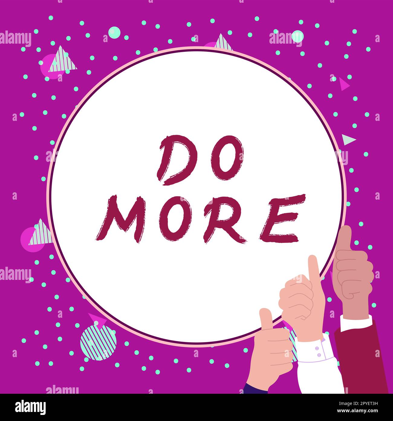 Schild mit der Anzeige „Mehr tun“. Das Internet-Konzept, produktiv oder kreativ mit weniger Geld oder Ressourcen zu sein Stockfoto