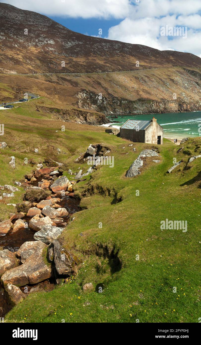 Keem Beach auf Achill Island am Wild Atlantic Way In Mayo in Irland Stockfoto