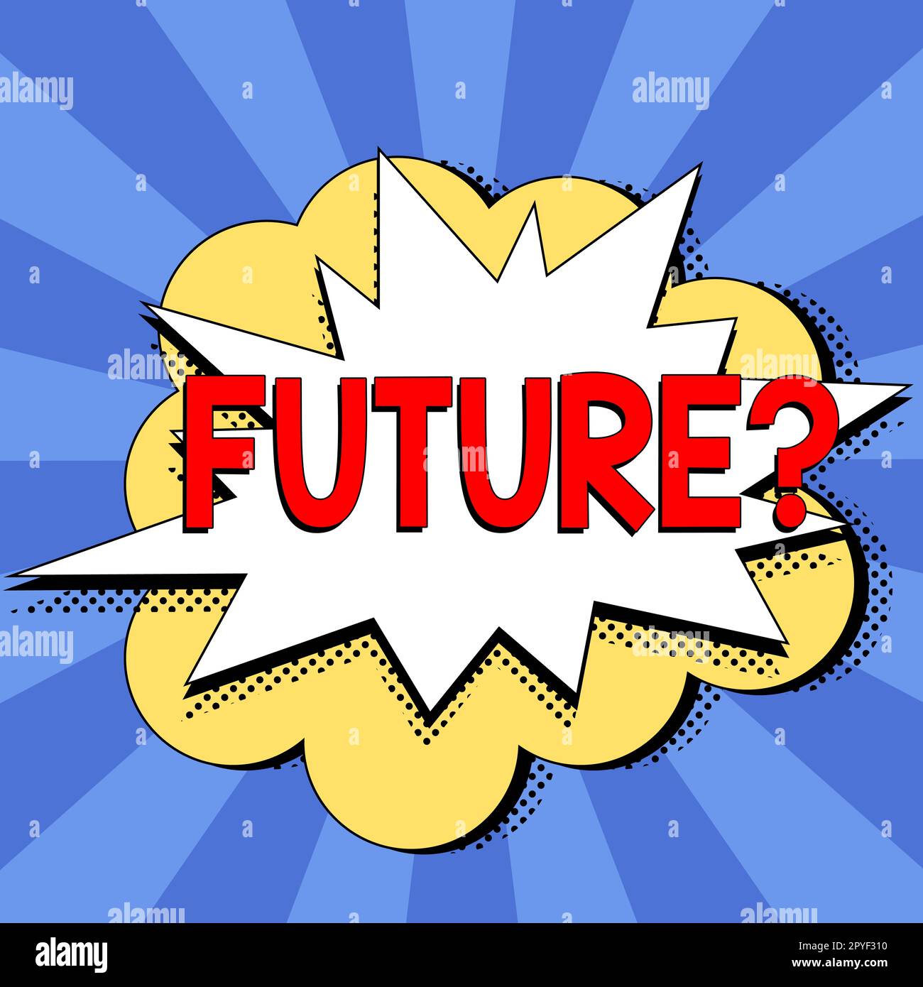 Konzeptionelle Beschriftung Zukunft. Word für den Zeitraum nach dem aktuellen Moment Ereignisse, die stattfinden Stockfoto