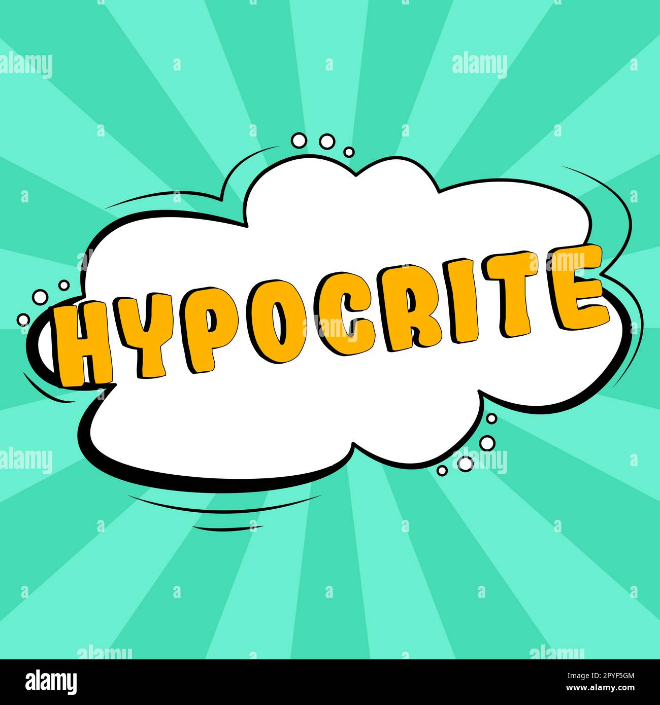 Das Schild zeigt Heuchler an. Wort für Medizinische Erkrankung, in der der Blutdruck extrem hoch ist Stockfoto