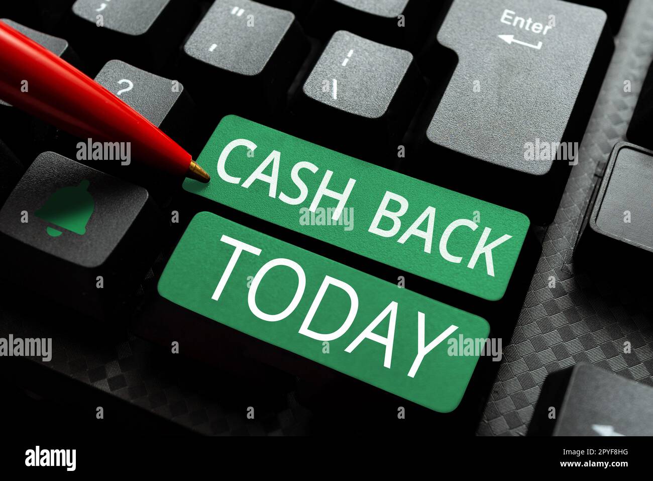 Handgeschriebener Text Cash Back. Ein Wort für Anreiz bot Käufern bestimmte Produkte an, mit denen sie Bargeld erhielten Stockfoto