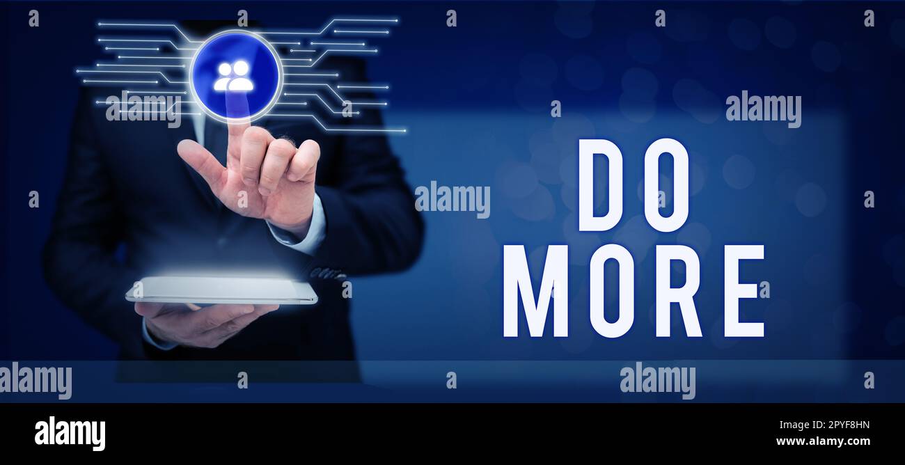 Konzeptionelle Anzeige Mehr Möglichkeiten. Geschäftskonzept, produktiv oder kreativ mit weniger Geld oder Ressourcen zu sein Stockfoto