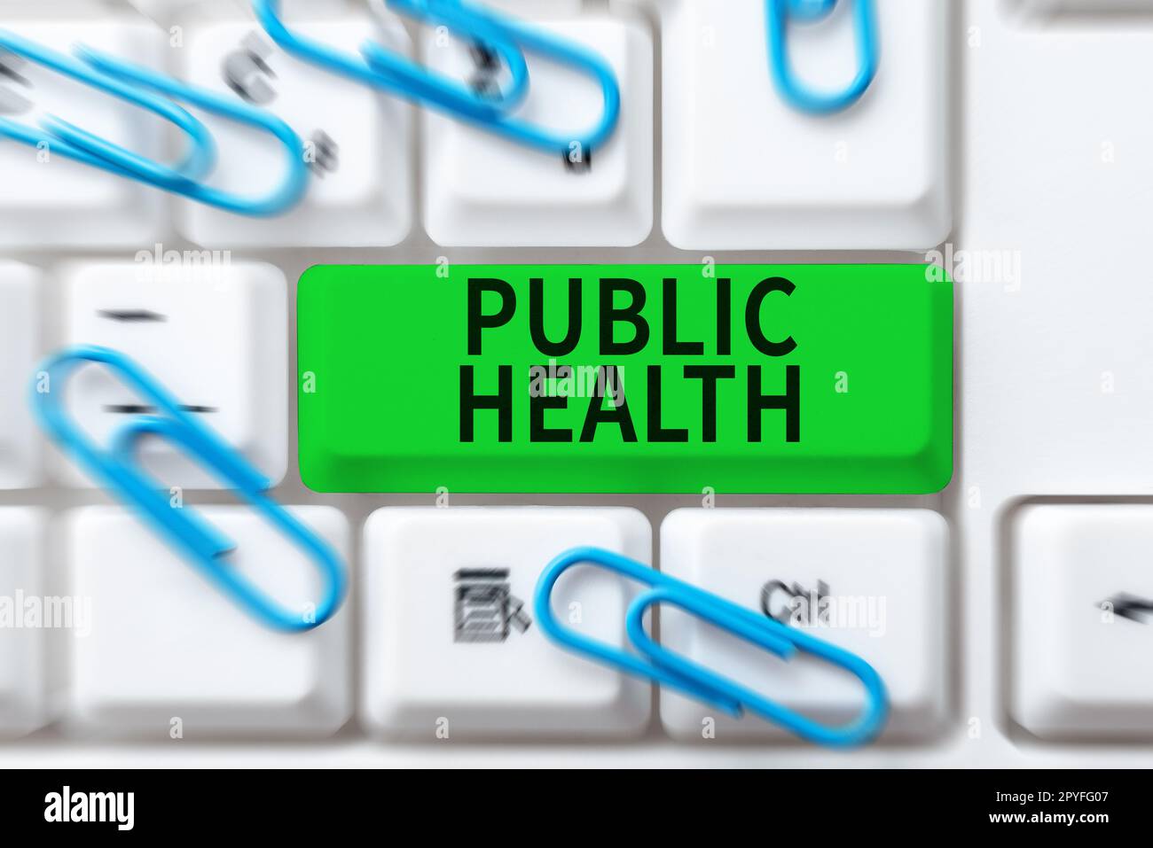 Konzeptionelle Darstellung Public Health. Konzeptfoto zur Förderung eines gesunden Lebensstils für die Gemeinschaft und ihre Menschen Stockfoto