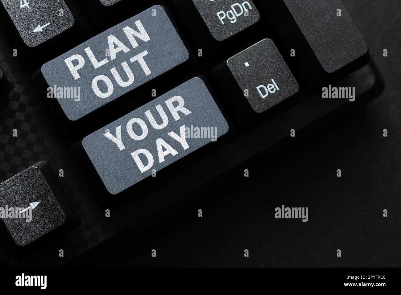 Handschriftliches Schild „Planen Sie Ihren Tag“. Geschäftsübersicht Erstellen Sie einen Zeitplan für die täglichen Aktivitäten. Organisieren Sie sich Stockfoto