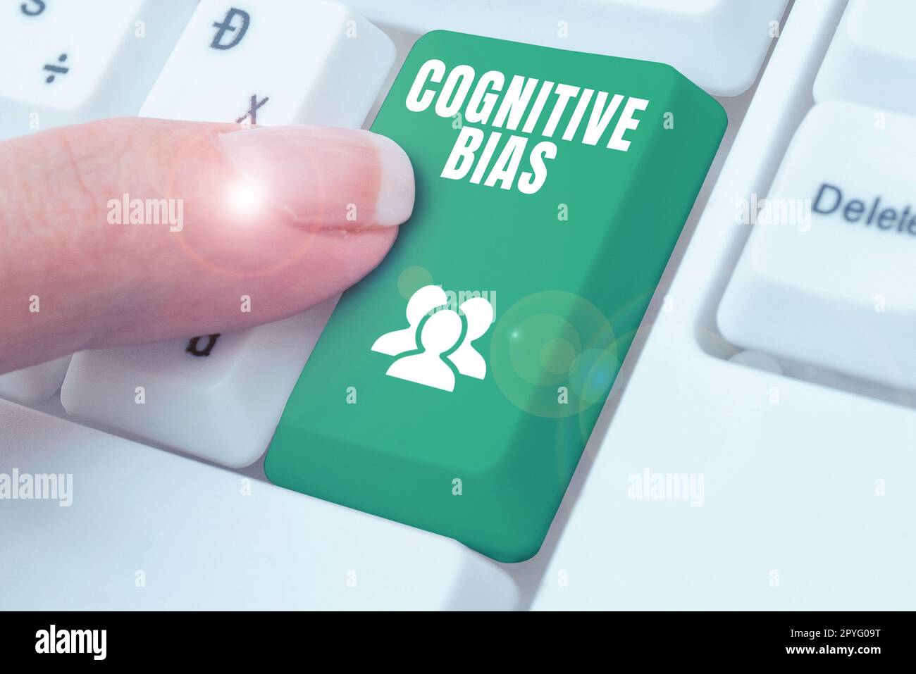 Konzeptionelle Darstellung kognitiver Vorurteile. Betriebsbegriffliche psychologische Behandlung psychischer Störungen Stockfoto