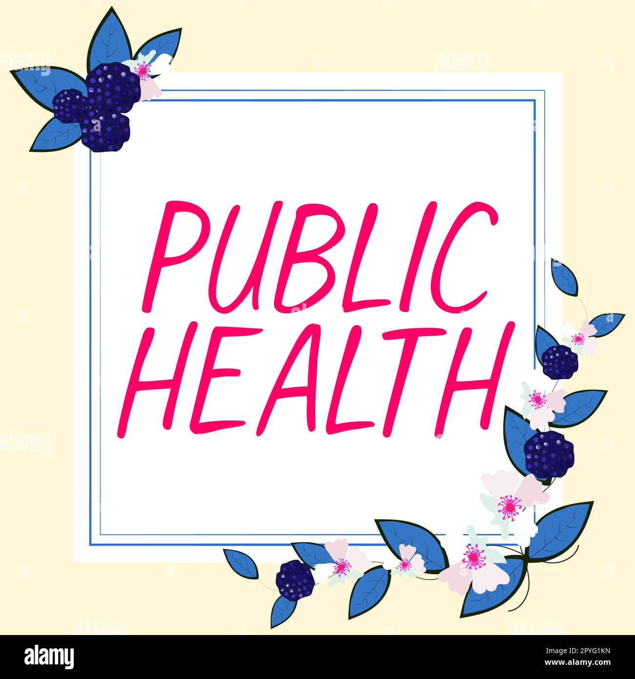 Inspiration zeigt Zeichen Public Health. Geschäftsidee zur Förderung eines gesunden Lebensstils für die Gemeinschaft und ihre Menschen Stockfoto