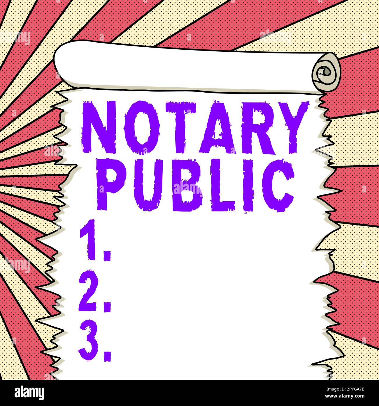 Schild mit Notar. Konzeptuelles Foto Legalität Dokumentation Genehmigung Zertifizierungsvertrag Stockfoto