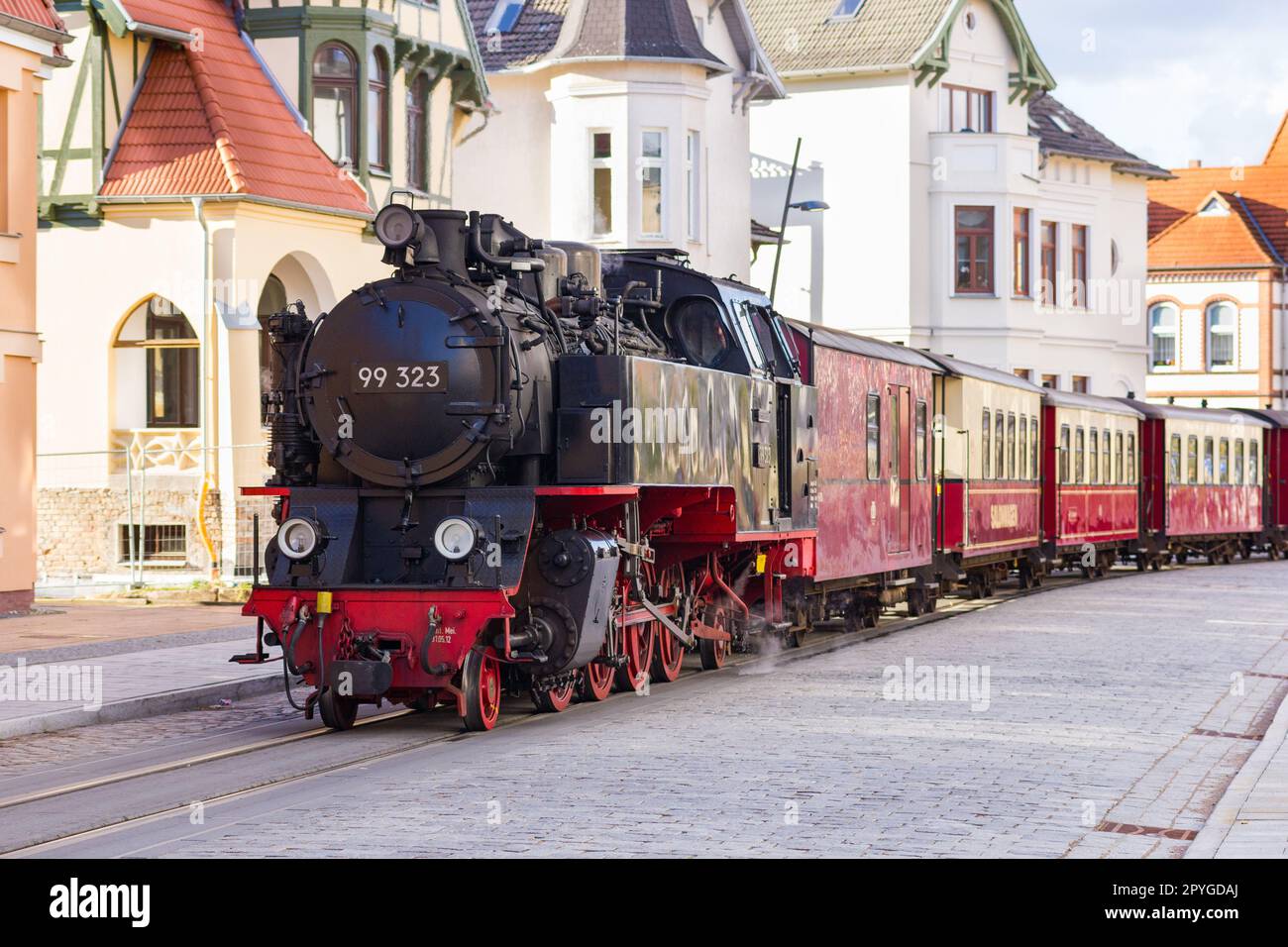 Die Mollibahn in Bad Doberan Stockfoto