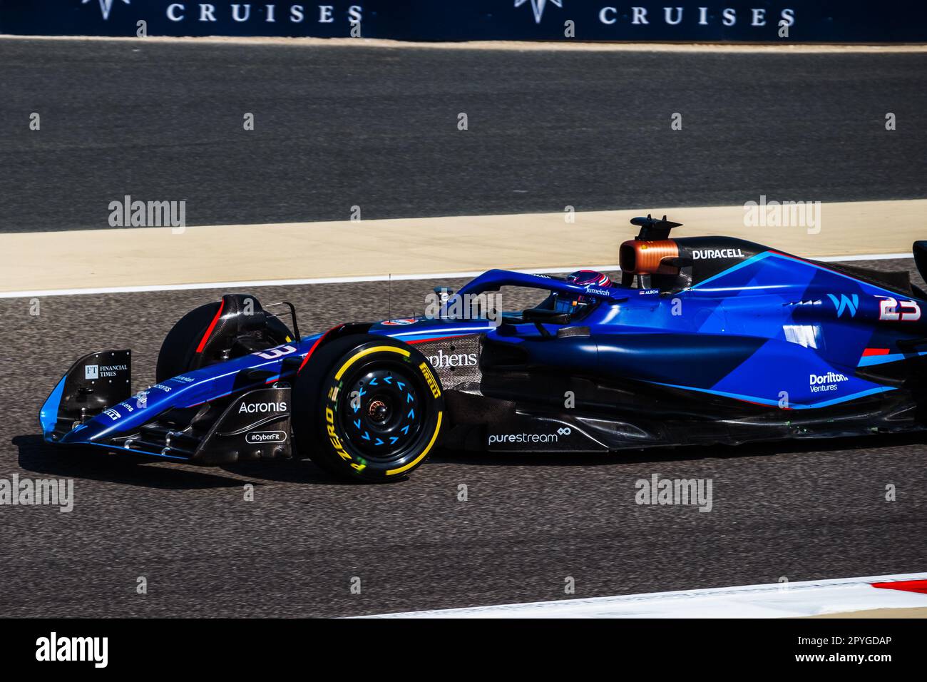 MANAMA, BAHRAIN, Sakhir Circuit, 3. März 2023: #23, Alexander Albon, THAI, Team Williams F1, während des Bahrain Formel 1 Grand Prix in Bahrain Stockfoto