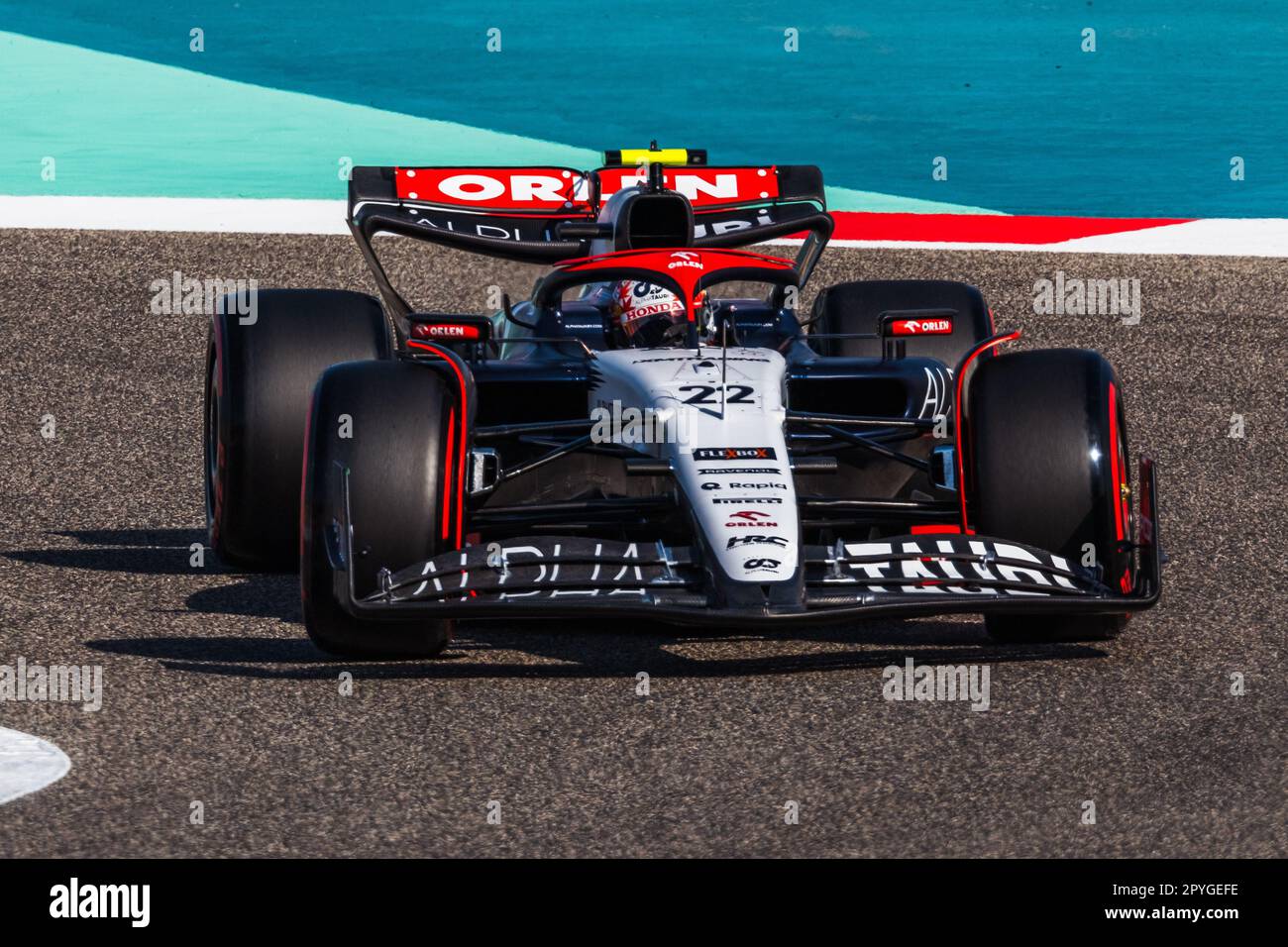 MANAMA, BAHRAIN, Sakhir Circuit, 3. März 2023: Nr. 22, Yuki TSUNODA, JAP, Team Scuderia Alpha Tauri, AT04, während des Bahrain Formel 1 Grand Prix at Stockfoto